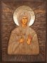 Икона на св. Марина - дърворезба и рисувана , снимка 1 - Икони - 13627552