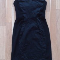 Елегантна черна рокля с цип, снимка 1 - Рокли - 19187969
