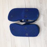 Тъмно сини детски джапанки със закопчалка размер 17,5 см, снимка 3 - За банята - 23553671