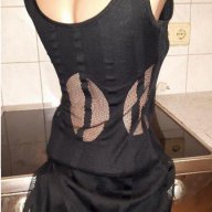 Черна секси рокля S/M р-р., снимка 4 - Рокли - 14071279