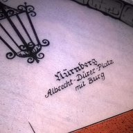 Nurnberg-germany-27х20см-витраж-ретро колекция-внос швеицария, снимка 8 - Антикварни и старинни предмети - 17306077