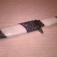Красив и стилен нож с кания-21/4см-внос швеицария, снимка 1 - Антикварни и старинни предмети - 16095360