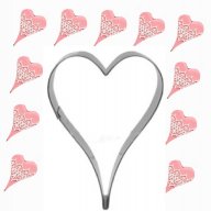 издължено сърце метална форма резец за сладки бисквитки  фондан украса, снимка 1 - Форми - 18450093
