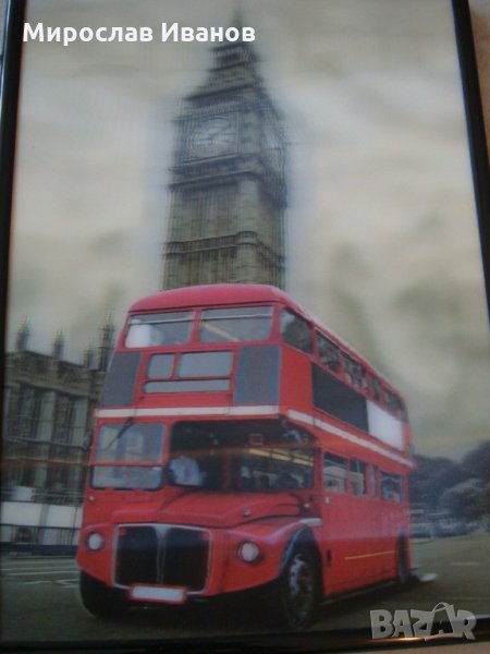 " Лондонски автобус " - триизмерно пано , снимка 1