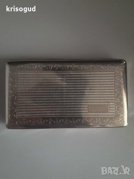 Стилна сребриста табакера с красиви арабски орнаменти / 100 мм. циг. , снимка 1