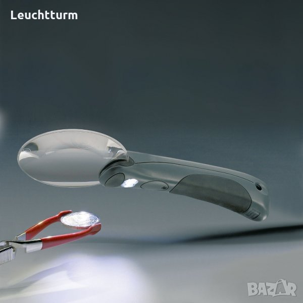  лупа с лед подсветка Чопър на Leuchtturm - х 2,5 - 75 мм., снимка 1