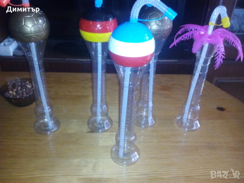 продавам пет броя чаши за скрежина сок сладолед чай, снимка 1