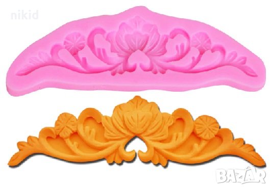 ОР29 Орнамент силиконов молд форма за декорация и украса торта фондан, снимка 1