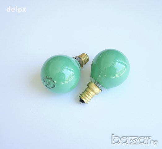 Лампа сфера мини зелена с цокъл E14 220V 25W