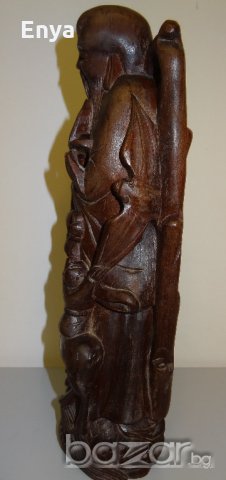 Китайска статуетка от дърво - дърворезба, снимка 5 - Антикварни и старинни предмети - 20307203