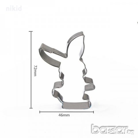 2 вид заек прави уши  Великден метална форма резец украса бисквитки фондан