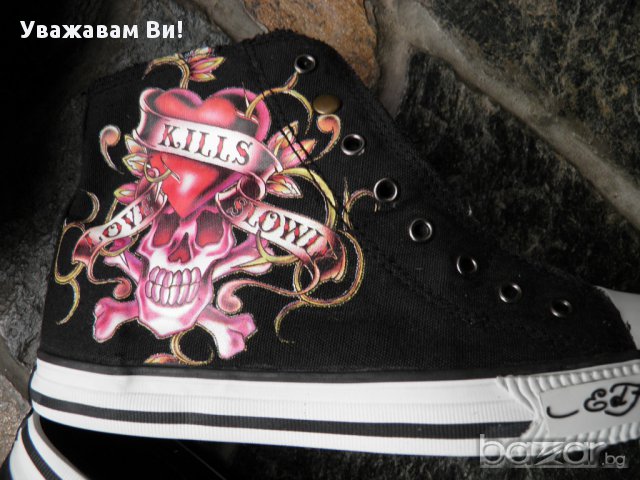  Ed Hardy оригинални унисекс кецове Uk3,5/37, снимка 12 - Кецове - 7782542