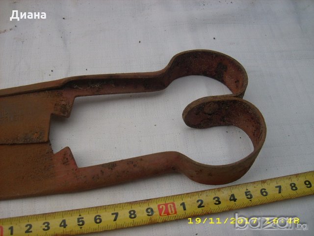 стара кована ножица за стригане на овце с маркировка, снимка 4 - Антикварни и старинни предмети - 19938190