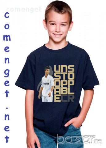 NEW! Детска тениска RONALDO / РОНАЛДО с Real Madrid принт! Поръчай модел С Твоя Снимка или идея!