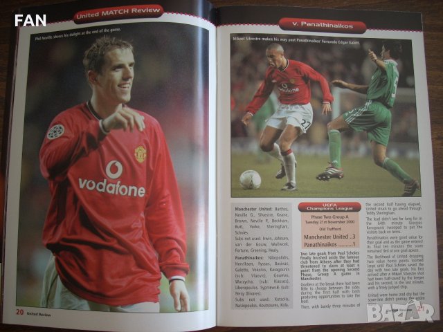Оригинални футболни програми на Манчестър Юнайтед от Шампионската лига - сезони 2000/01 и 2001/02, снимка 3 - Други ценни предмети - 12694432