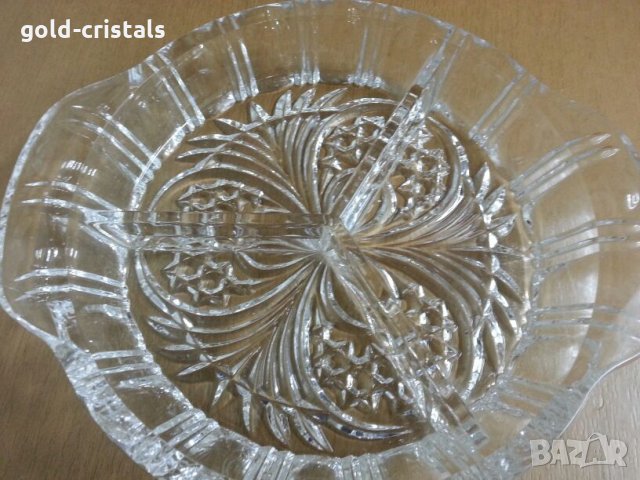 Кристална чиния ордьовър, снимка 2 - Антикварни и старинни предмети - 24765554