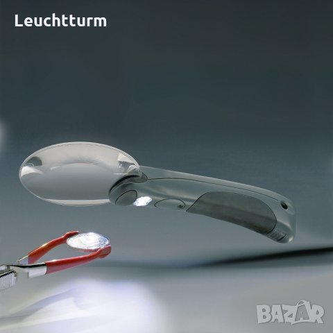 лупа с лед подсветка Чопър на Leuchtturm - х 2,5 - 75 мм.