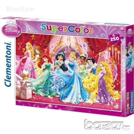 Дeтcки пъзeл Clementoni Super Color Принцеси 250 части, снимка 2 - Образователни игри - 20152973
