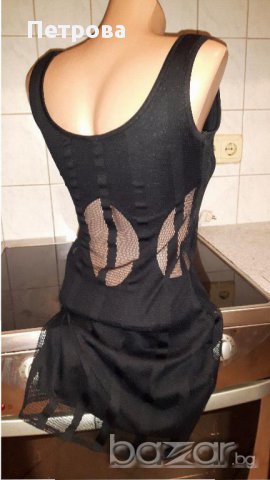 Черна секси рокля S/M р-р., снимка 4 - Рокли - 14071279