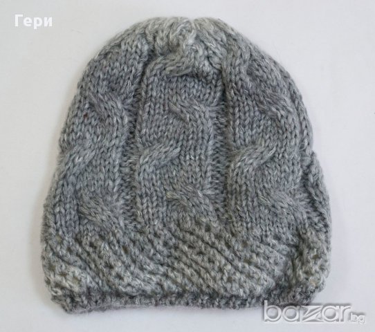 Дамска плетена сива шапка марка Bonnet, снимка 3 - Шапки - 17556113