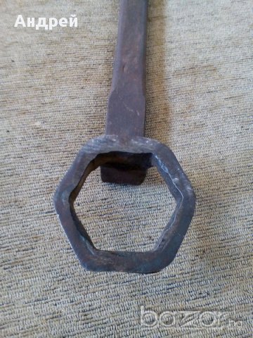 Старинен ключ за колела на каруца, снимка 3 - Антикварни и старинни предмети - 16837667