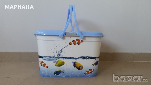 Пластмасова кошница за пикник цветна, снимка 2 - Други стоки за дома - 9576147