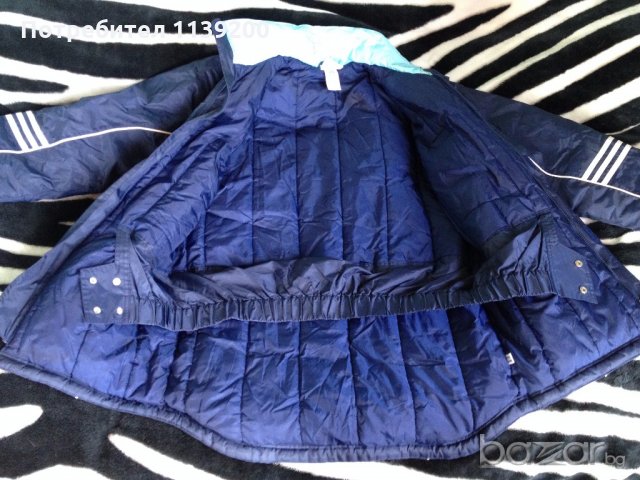 Мъжко зимно яке ADIDAS L оригинал тъмносин цвят, снимка 7 - Якета - 19647681