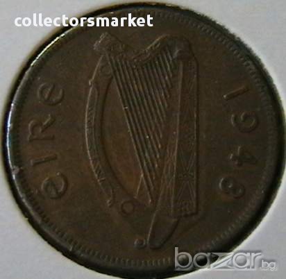 1 пени 1948, Ирландия, снимка 2 - Нумизматика и бонистика - 14453620