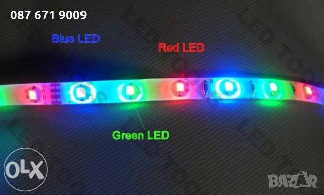 LED диодна лента 5м. RGB с захранване и контролер ЛЕД ленти комплект , снимка 4 - Други стоки за дома - 23312256
