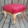 Табуретка барок червено и златно, снимка 2