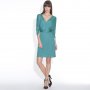 Страхотна зелена рокля с 3/4 ръкав размер 36, снимка 1 - Рокли - 22964832