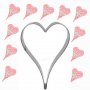 издължено сърце метална форма резец за сладки бисквитки  фондан украса, снимка 1 - Форми - 18450093