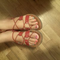Естествена кожа красиви сандали, снимка 2 - Детски сандали и чехли - 25721798