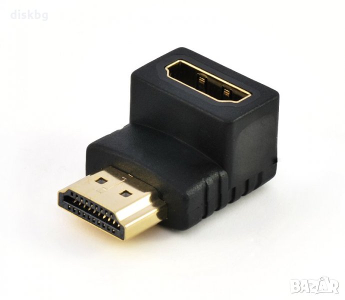 Нов преход F HDMI на M HDMI, Г-образен - видео преходи, снимка 1