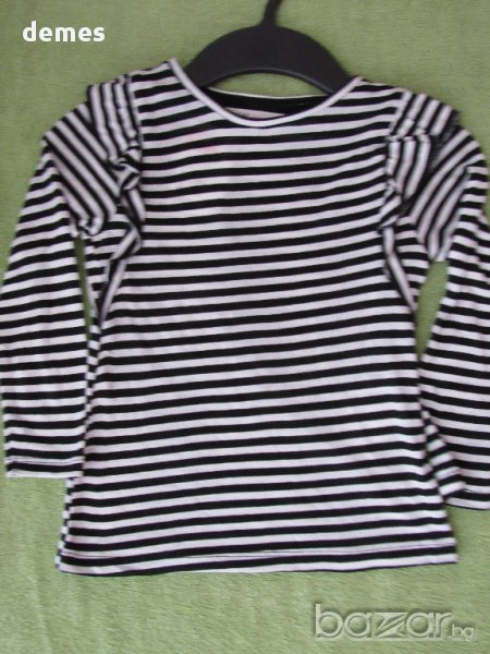 Чудесна блуза за момиче Н&М черно и бяло размер 98/104 и 134/1402, снимка 1