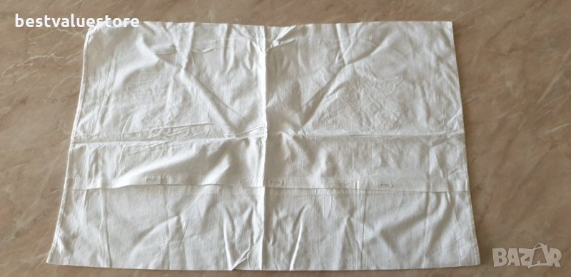 Памучна Бяла Калъфка За Възглавница С Бродирани Цветя 68-44см, снимка 1