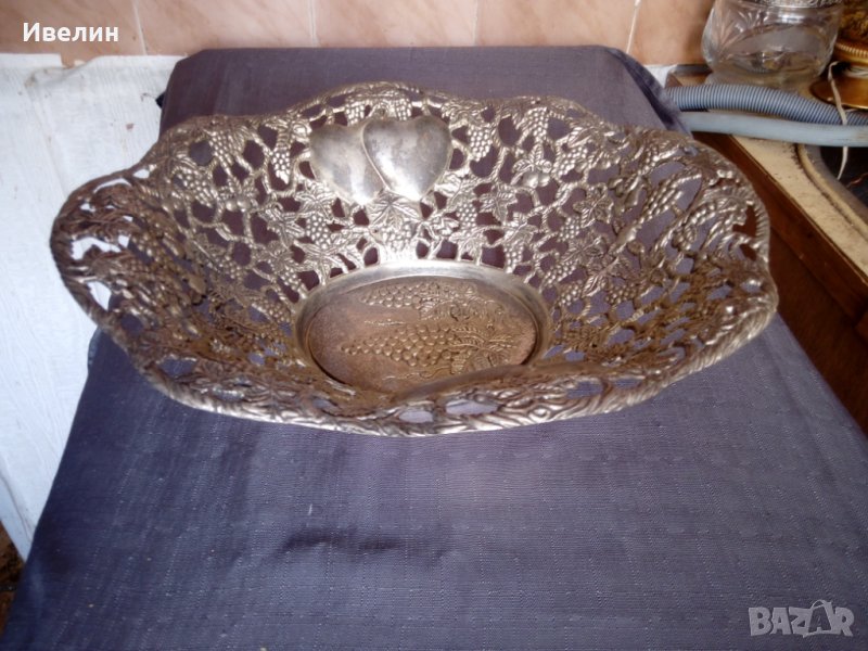 ретро метална купа,фрутиера, снимка 1