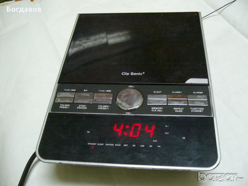 Clip Sonic CH1032 Радио,СД,Часовник-2 Аларми,USB,SD/SLEEP/AUX IN, снимка 1