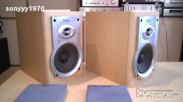 teac-2х50w/6ohm-2бр тонколони-28х26х17см-внос швеицария