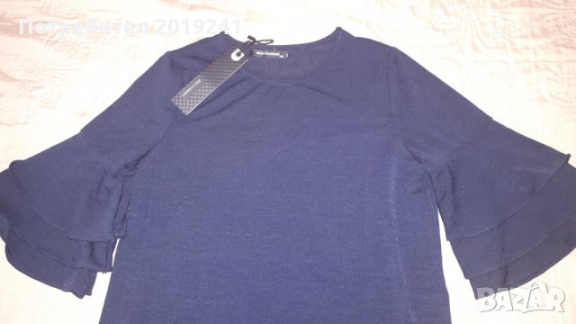 Тъмно синя елегантна рокля , снимка 3 - Рокли - 24072459