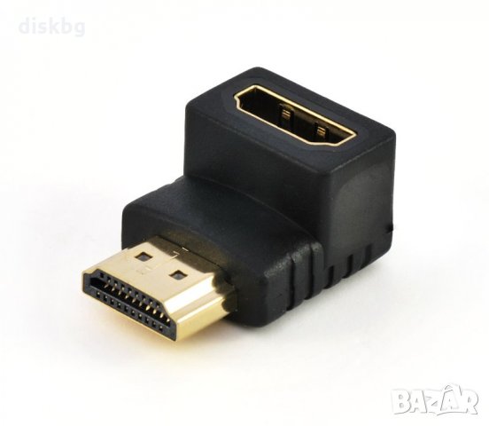 Нов преход F HDMI на M HDMI, Г-образен - видео преходи, снимка 1 - Кабели и адаптери - 22249609