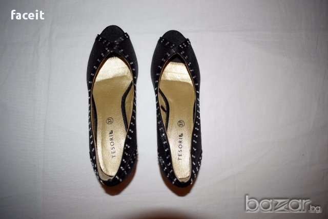 TESORI - 100% Оригинални луксозни италиански дамски обувки / ТЕСОРИ / Ток / Блестящи , снимка 10 - Дамски ежедневни обувки - 17433561
