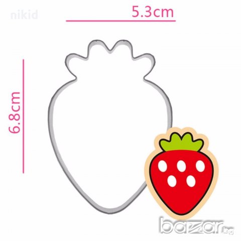 Ягода Ягодка голяма метална форма резец за сладки бисквитки  фондан украса