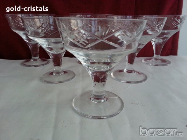 кристални чаши за вино  шампанско мелби кремове, снимка 3 - Сервизи - 20115696