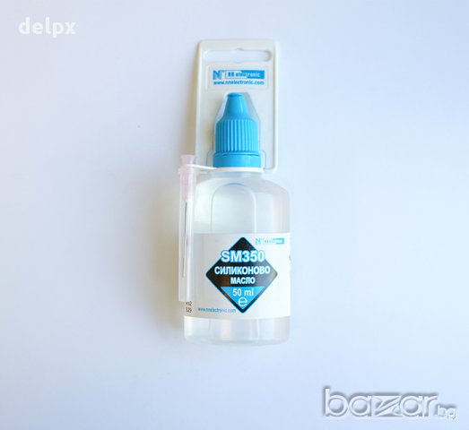 Българска смазка силиконово масло високотемпературно до 250°C SM350 флакон със спринцовка 50ml, снимка 1
