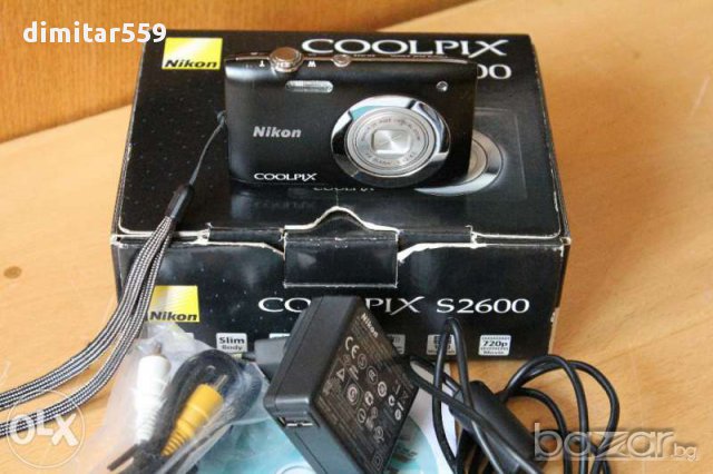 HD Nikon Colpix S2600 14MP фотоапарат като нов, снимка 1 - Фотоапарати - 11088224