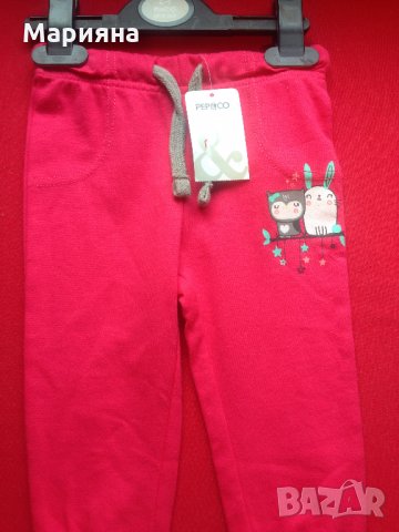 нов памучен панталон за момиче 6-9мес, снимка 4 - Панталони и долнища за бебе - 25841712