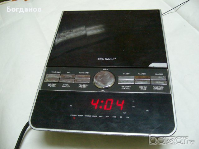 Clip Sonic CH1032 Радио,СД,Часовник-2 Аларми,USB,SD/SLEEP/AUX IN, снимка 1 - Радиокасетофони, транзистори - 15749719