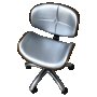 Козметичен/фризьорски стол - табуретка с облегалка Hera -черна,бяла,бежова,сребриста, снимка 7