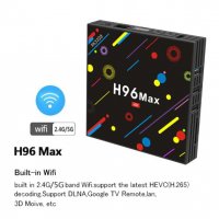 4K 3D V9 ULTRA WIDE HDR10+ H96 MAX Wi-Fi CPU RK3328 4GB RAM 32GB ROM USB 3.0 BT4.0 SPDIF TV Box, снимка 4 - Плейъри, домашно кино, прожектори - 20794037